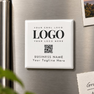 Magnet carré Ajouter un logo d'entreprise personna