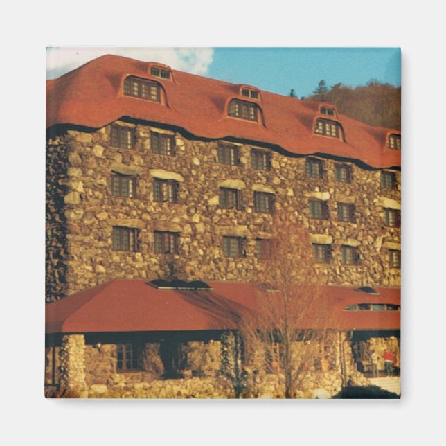 Magnet carré avec Grove Park Inn (Devant)