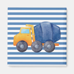 Magnet Carré de camion en béton jaune