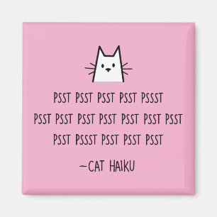 Magnet Carré de Cat Haiku