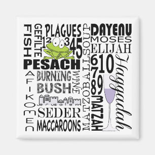 Magnet Carré de Pâques "Dayenu et plus..."