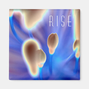 Magnet Carré d'impression florale "Monter"