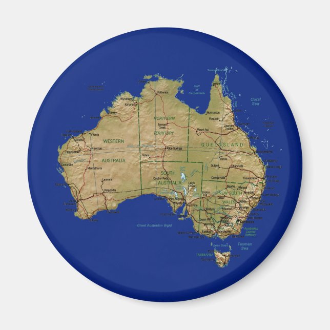 Magnet Carte Australie (Devant)