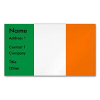 Magnet carte de visite avec drapeau d'Irlande
