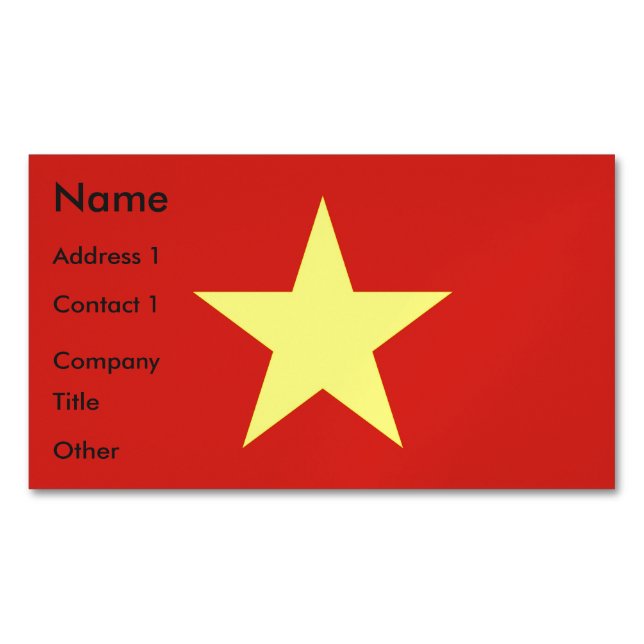 Magnet carte de visite avec drapeau du Vietnam (devant)