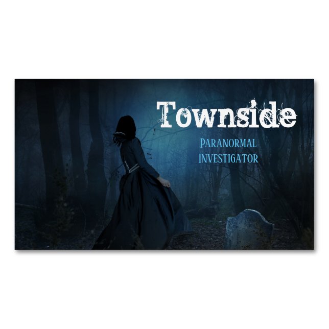 Magnet Carte de visite de l'enquêteur paranormal (devant)
