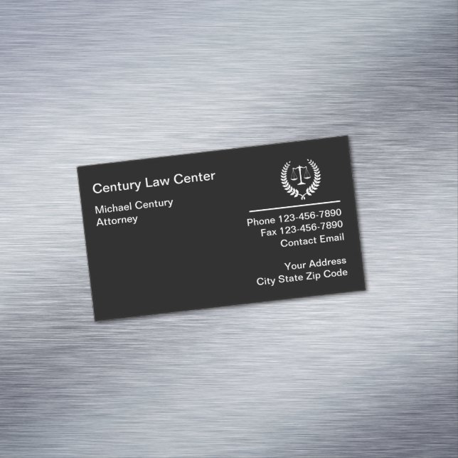 Magnet Carte de visite du logo du procureur modern (In Situ)