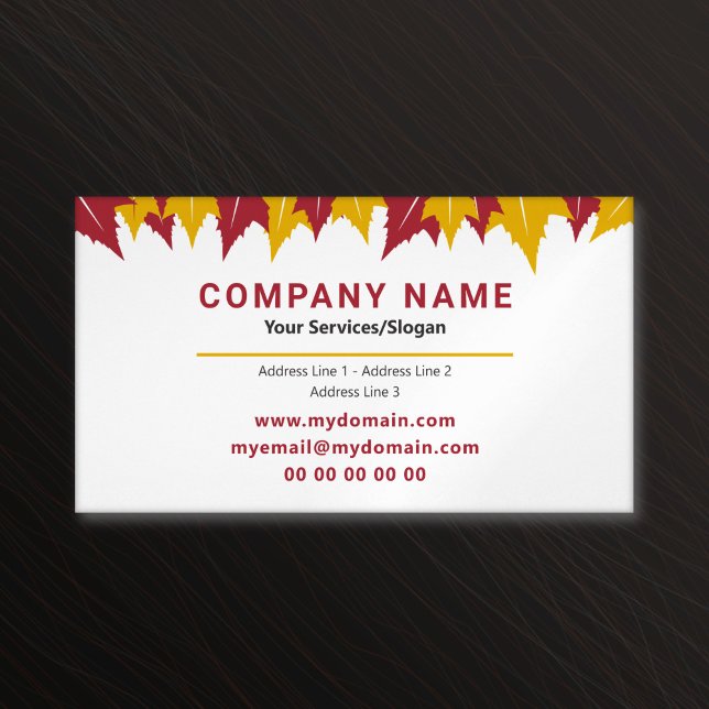 Magnet Carte de visite feuille d'érable (Maple Leaf Business Card Magnet)