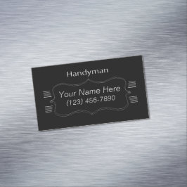 Magnet Carte de visite noir et gris classique