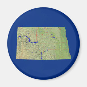 Magnet Carte du Dakota du Nord