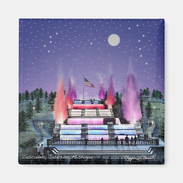 Magnet - Cascades Jackson Michigan (Devant)