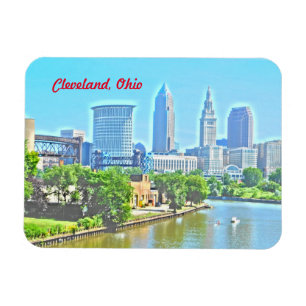 Magnet Clevelands der Ohio Ansicht-(Farben-Effekt)