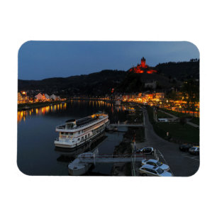 Magnet Cochem an der Mosel am Abend