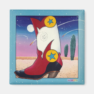 Magnet - Cowboystiefel, ganz oben gekleidet