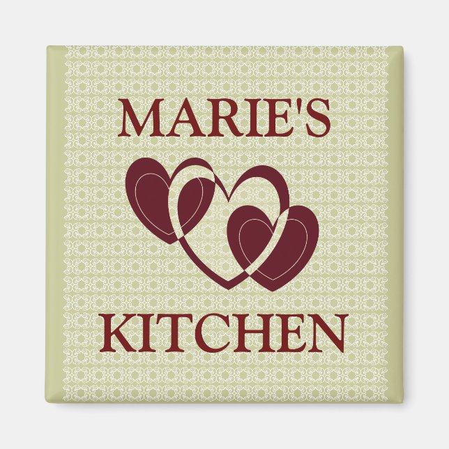 MAGNET CUISINE PERSONNALISÉE..AJOUTER VOTRE NOM (Devant)