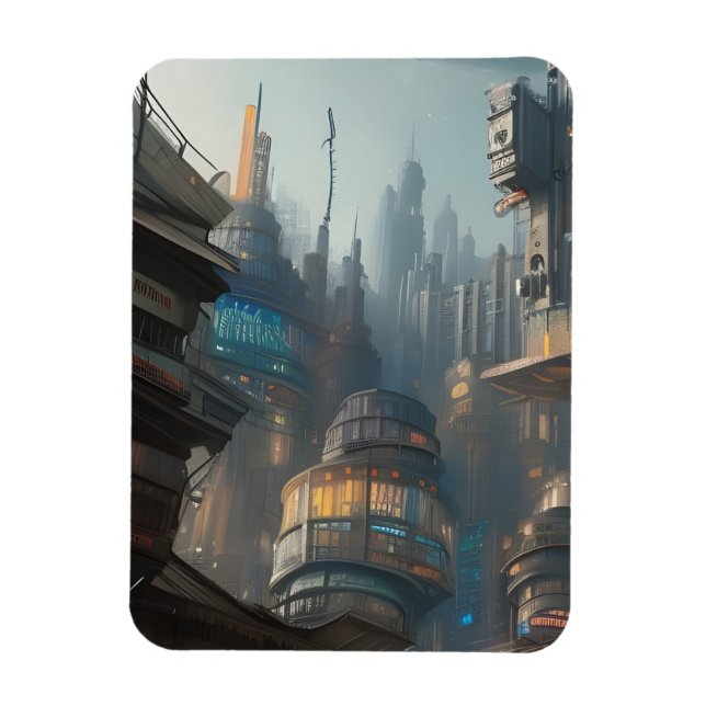 Magnet - Cyberpunk-Markt (Vertikal)