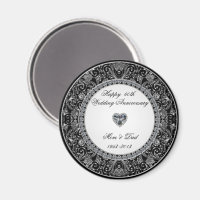 Magnet d'anniversaire du Mariage de diamant