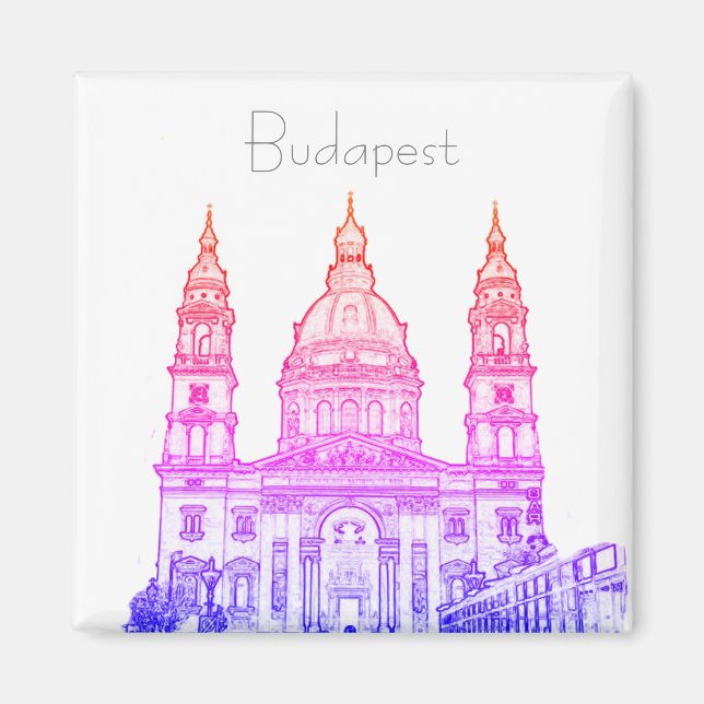 Magnet d'architecture de Budapest Hongrie (Devant)