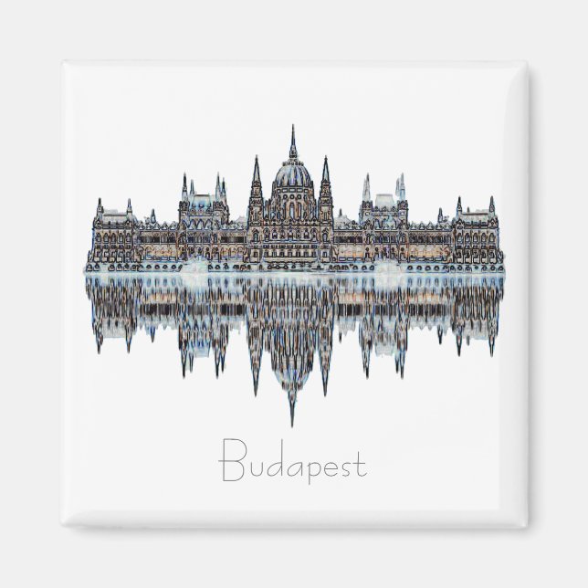 Magnet d'architecture du Parlement de Budapest Hon (Devant)