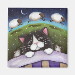 Magnet d'art de chat et de souris d'Imaginaire