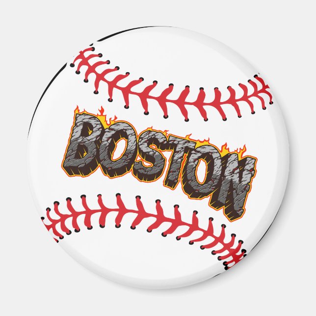 Magnet de baseball de Boston (Devant)