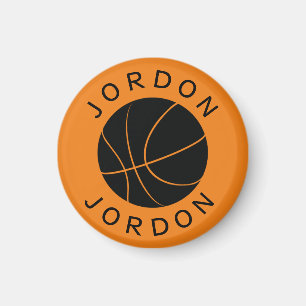 Magnet de basket-ball personnalisé avec nom et co