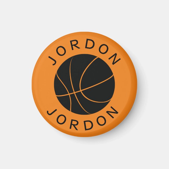Magnet de basket personnalisé avec nom et couleur  (Devant)