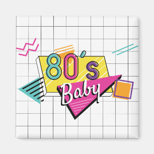 Magnet de bébé des années 80 coloré