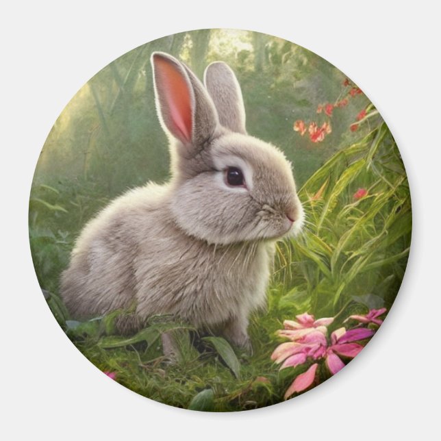 Magnet de Bunny mignon (Devant)