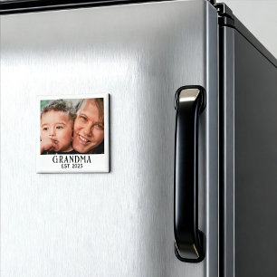 Magnet de Cadeau Photo de Grand-Mère Établie