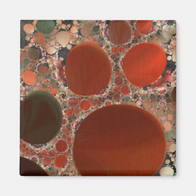 Magnet de cailloux rouges (Devant)