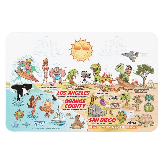 Magnet de Californie du Sud (Horizontal)