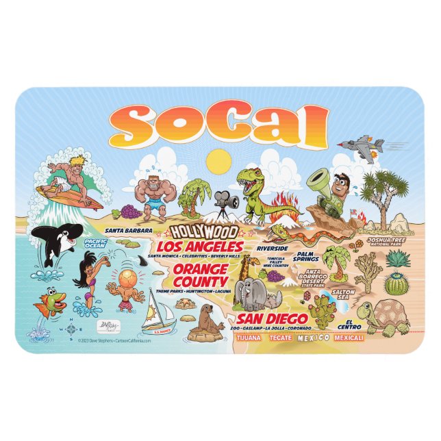 Magnet de Californie du Sud (Horizontal)