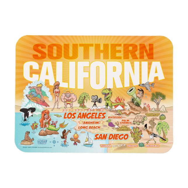 Magnet de Californie du Sud (Horizontal)