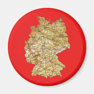 Magnet de carte Allemagne