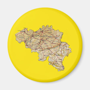 Magnet de carte Belgique