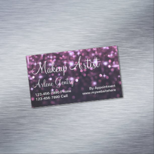 Magnet de carte de visite de maquilleur