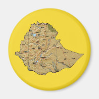 Magnet de carte Éthiopie