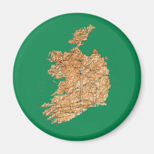 Magnet de carte Irlande