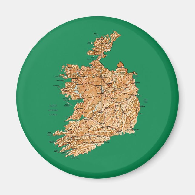 Magnet de carte Irlande (Devant)