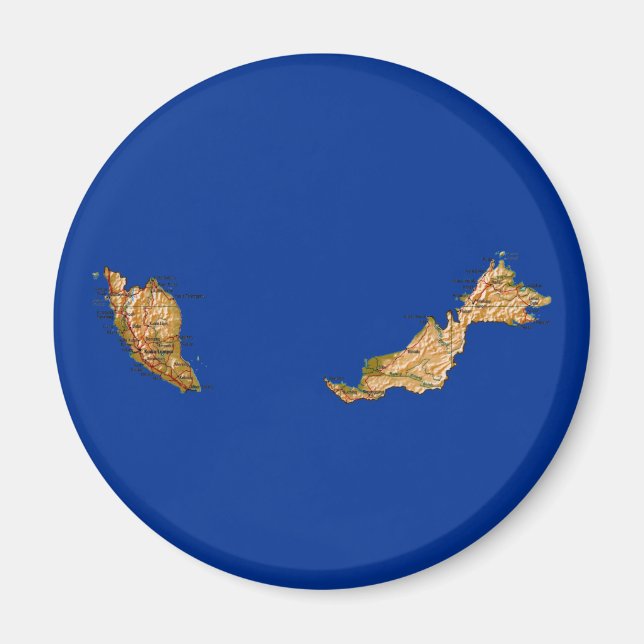 Magnet de carte Malaisie (Devant)