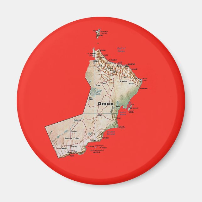 Magnet de carte Oman (Devant)