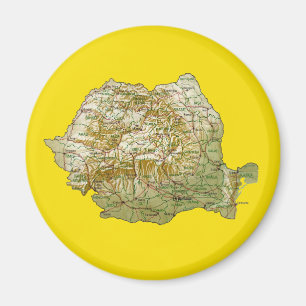 Magnet de carte Roumanie