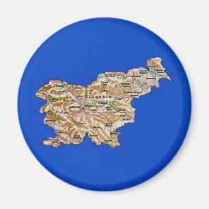 Magnet de carte Slovénie