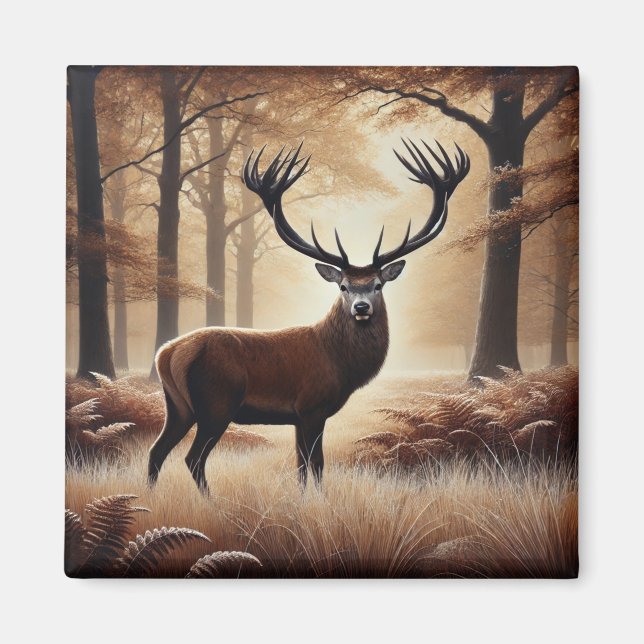 Magnet de cerfs d'automne (Devant)