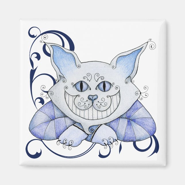 Magnet de chat Cheshire (Devant)
