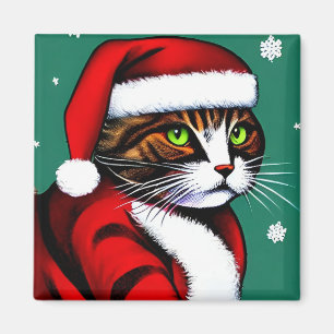 Magnet de chat de Noël