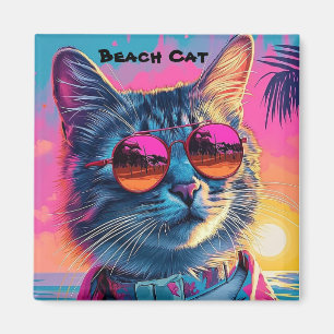 Magnet de chats de plage