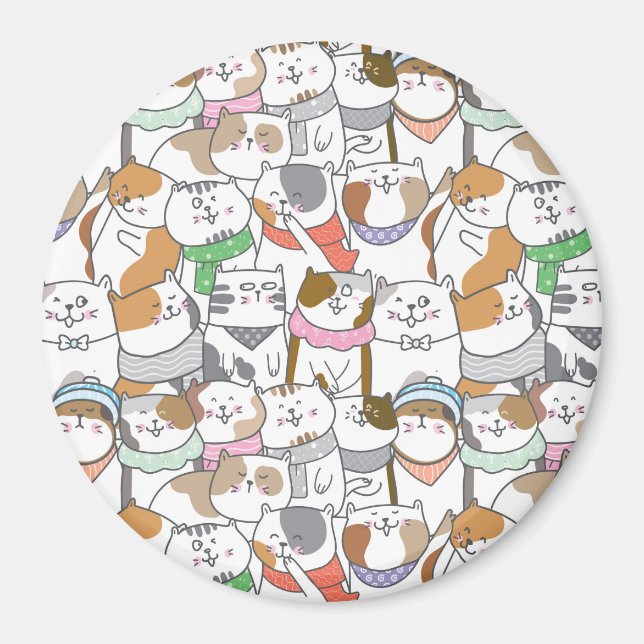 Magnet de chats mignons (Devant)