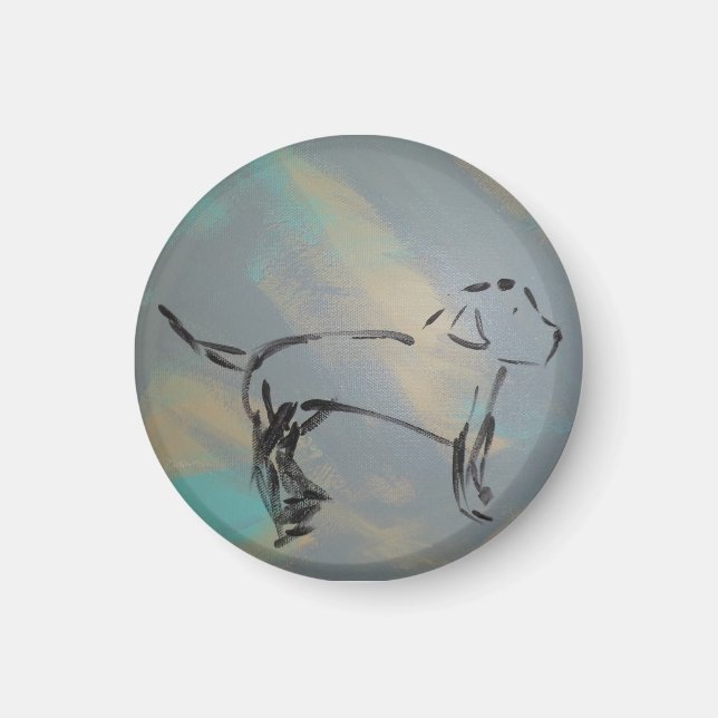 Magnet de chien circulaire (Devant)